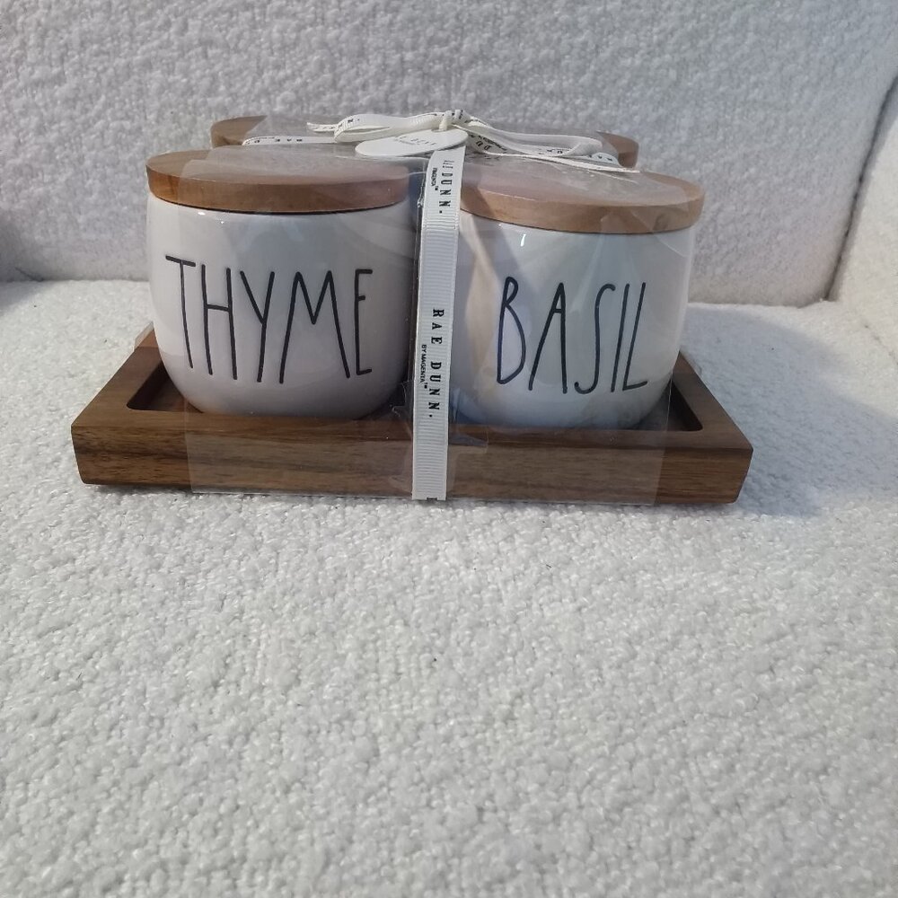 Rae Dunn Herb Pots NIP